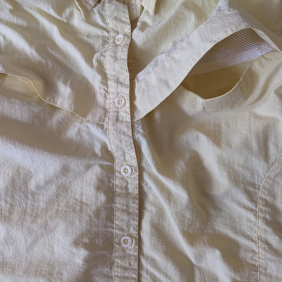 Bimini Bay Outfitters LTD shirt vented fishing button front yellow nylon… - Picture 3 of 6